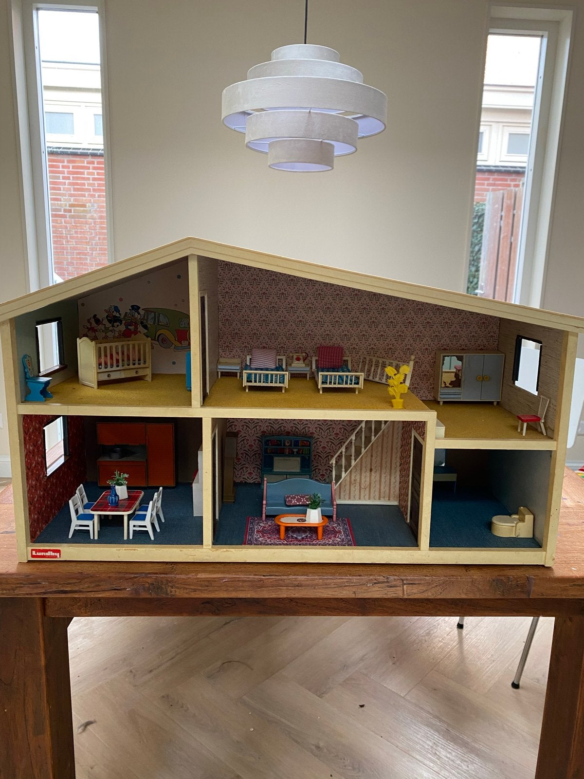Lundby Gothenburg Poppenhuis met Meubels, Ophalen of Verzenden, Gebruikt, Poppenhuis
