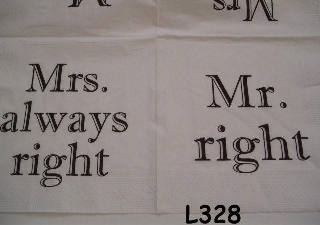 OPRUIMING servetten decoupage * Mr Right L328 – 12x, Verzenden, Nieuw