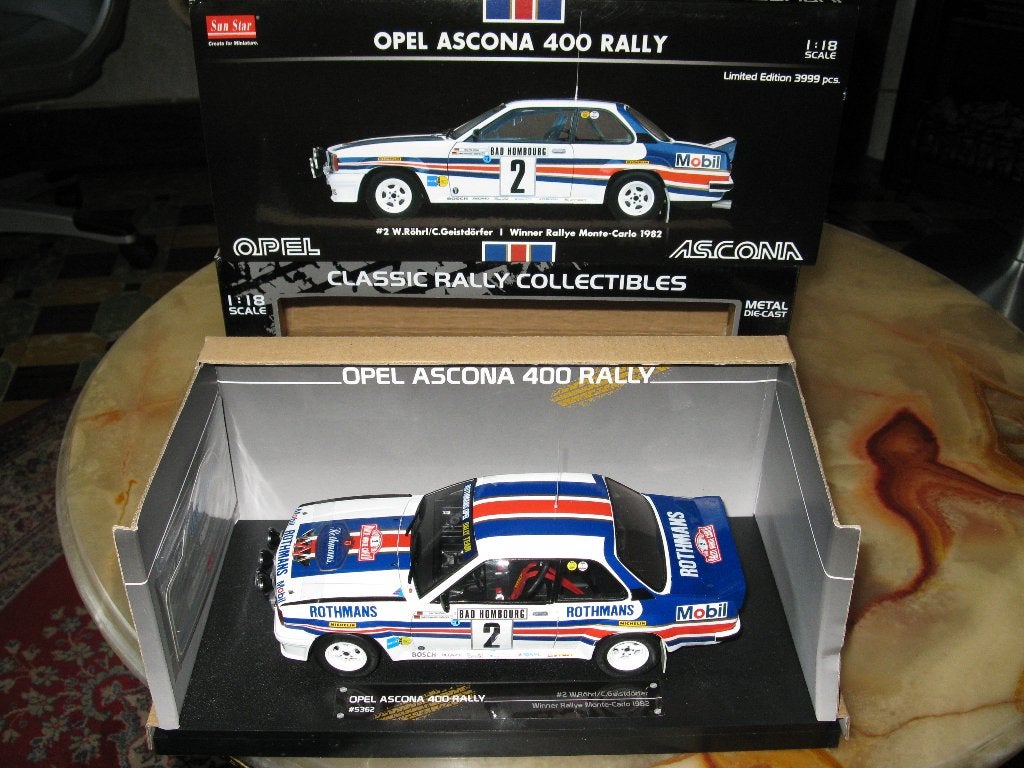 Opel Ascona 400 Rally 1/18 Sunstar W . Röhrl NOS, Hobby en Vrije tijd, Modelauto's | 1:18, Ophalen of Verzenden, Nieuw, Auto, Sun Star