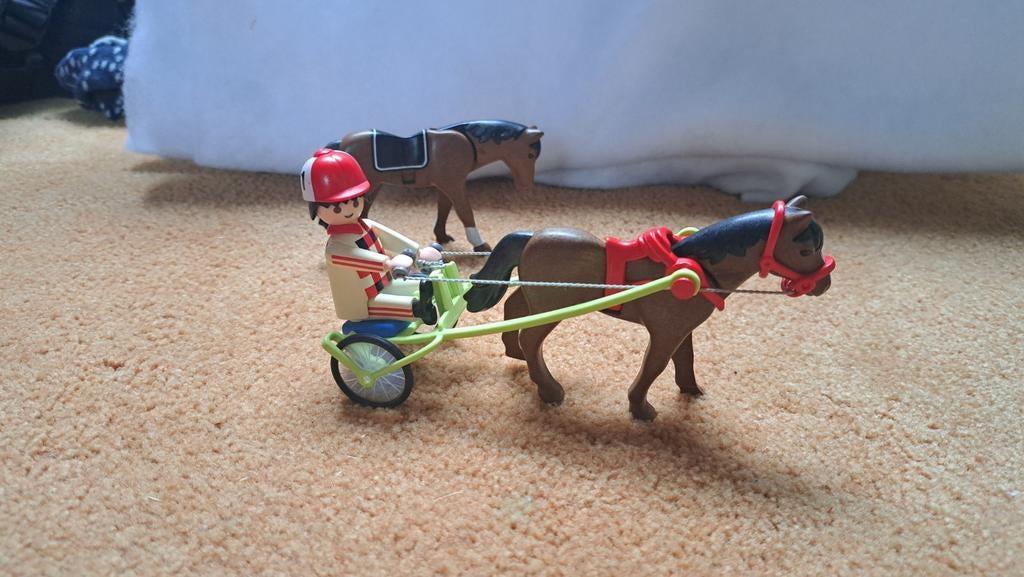Playmobil Race ruiter met extra paard, Ophalen of Verzenden, Zo goed als nieuw