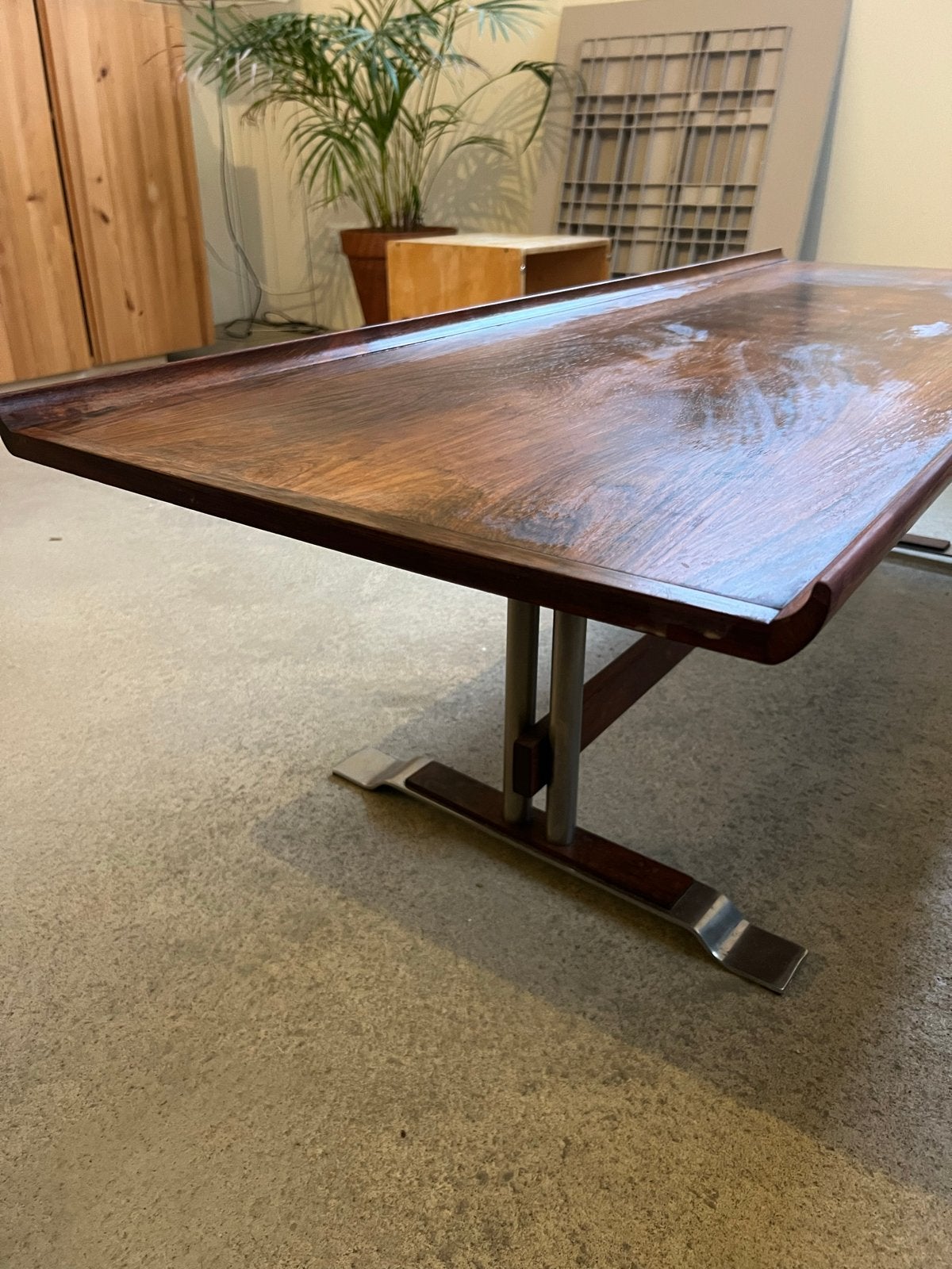 Unieke vintage jaren 60 design salontafel, Ophalen, Gebruikt, 100 tot 150 cm, 50 tot 100 cm