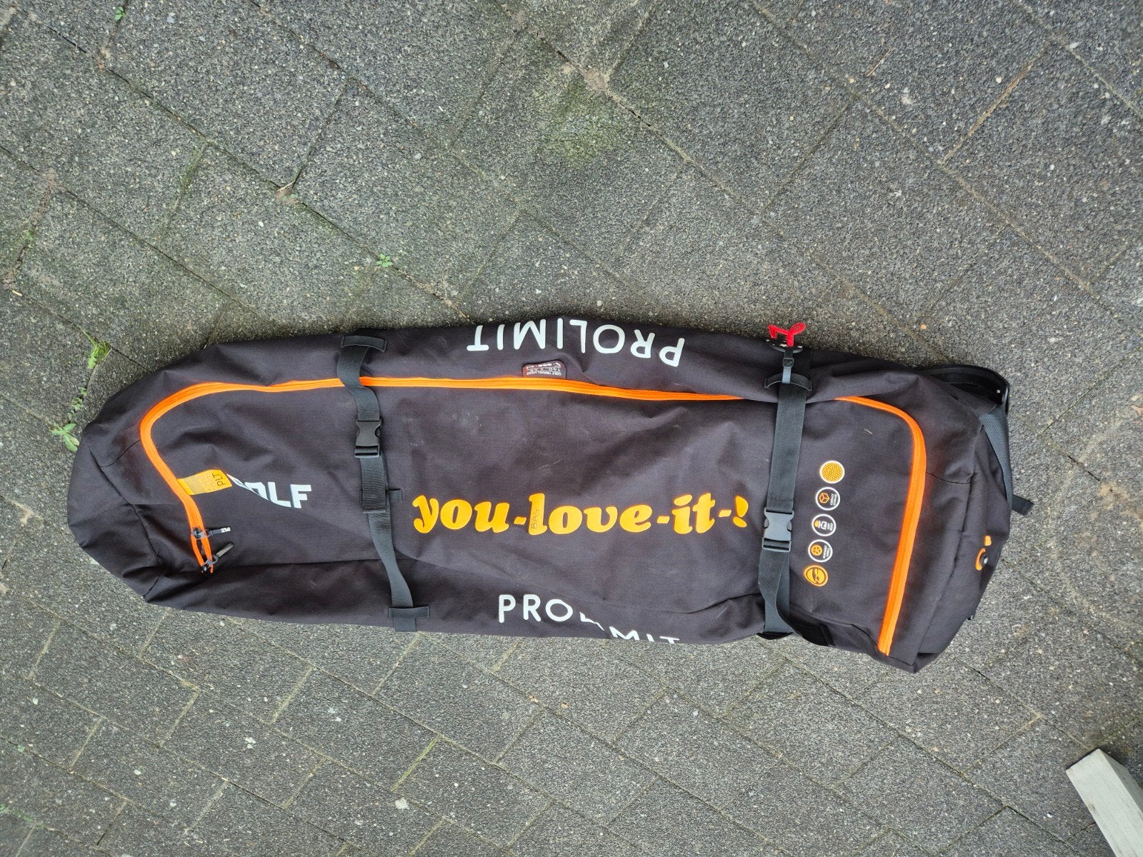 Prolimit Travel Light kitebag met wieltjes 140 x 45, Geen board, Ophalen of Verzenden, Gebruikt