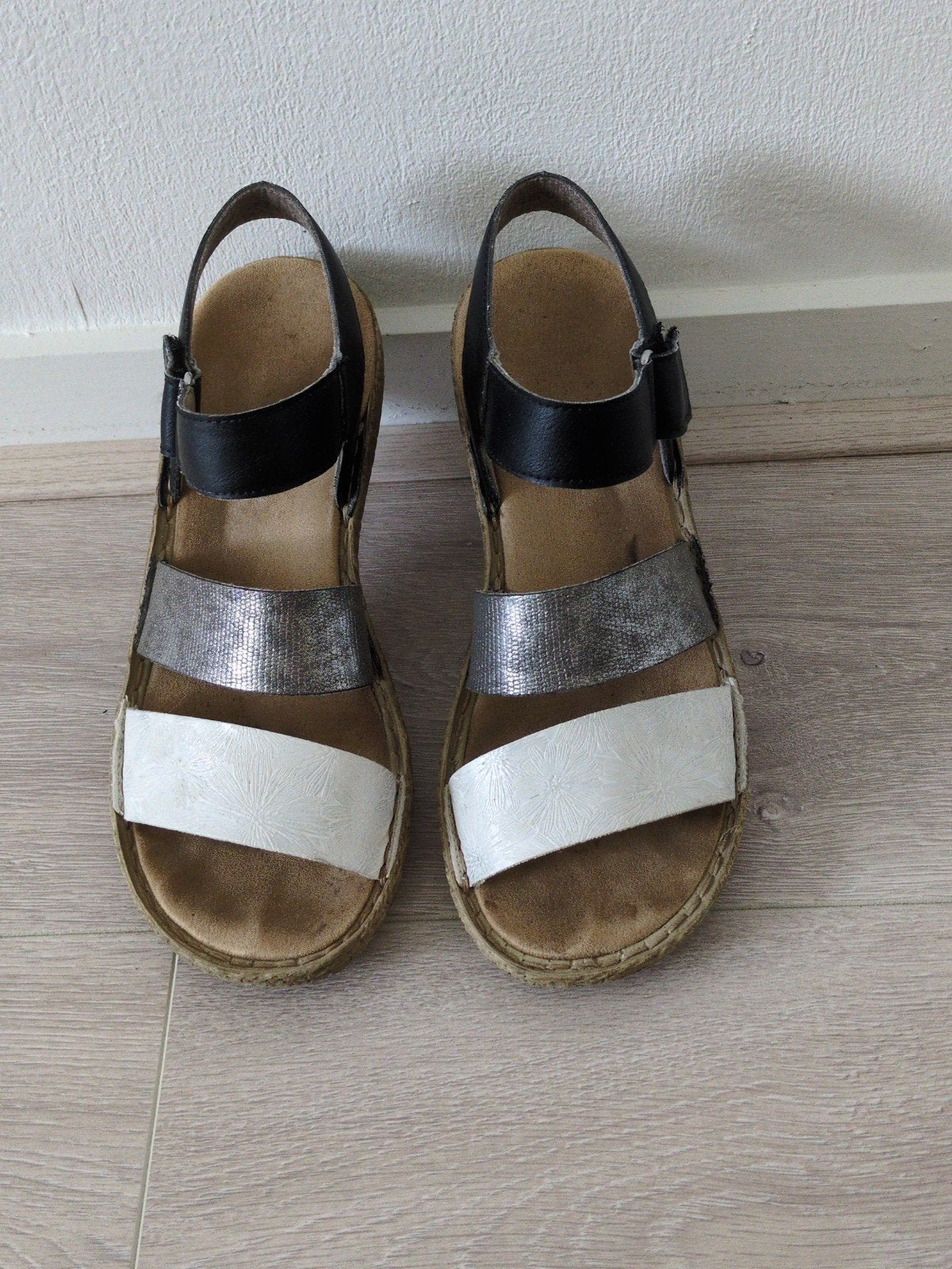 Rieker dames sandalen maat 39 - Goede staat, Zwart, Zo goed als nieuw, Rieker, Sandalen of Muiltjes