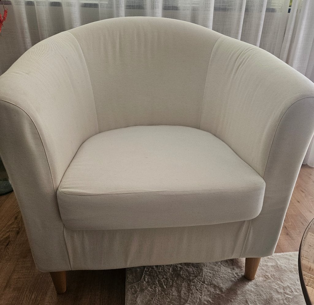Ikea fauteuil cremekleur, Ophalen, Gebruikt, Landelijk,klassiek, Minder dan 75 cm