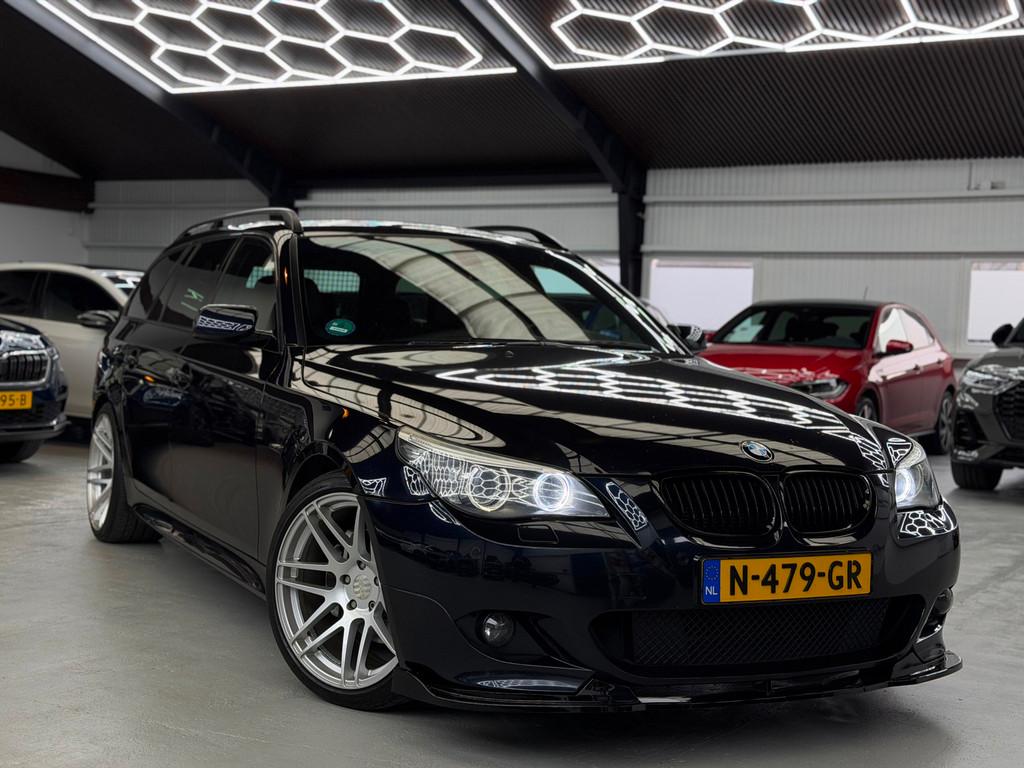 BMW 5-serie Touring 523i M-Pakket Facelift High Executive, Gebruikt, Zwart, Zwart, Leder
