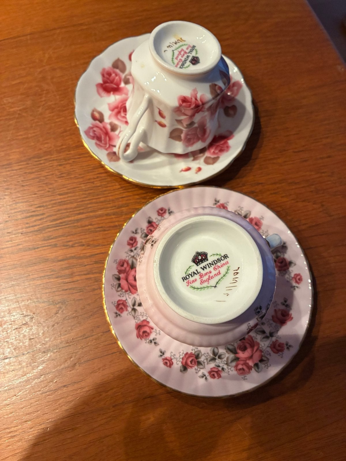 2 Royal Windsor kop en schotels - Rozenmotief, Ophalen of Verzenden