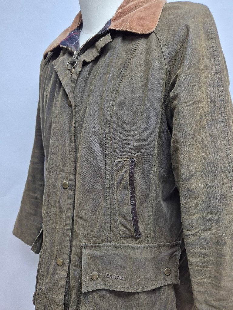 Barbour 'Beaufront' dames wax jas, top! Maat 44, Barbour, Maat 42/44 (L), Ophalen of Verzenden, Zo goed als nieuw