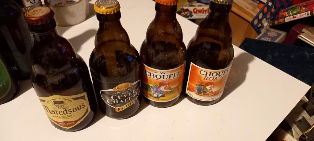 Bierflessen collectie: Maredsous, Kasteel, La Chouffe, Ophalen of Verzenden, Gebruikt, Flesje(s), Overige merken