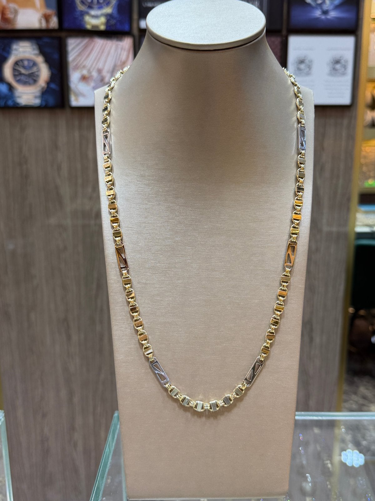 14KT Goud - 28.5 Gram - Ketting - PLATTE MAGNUM