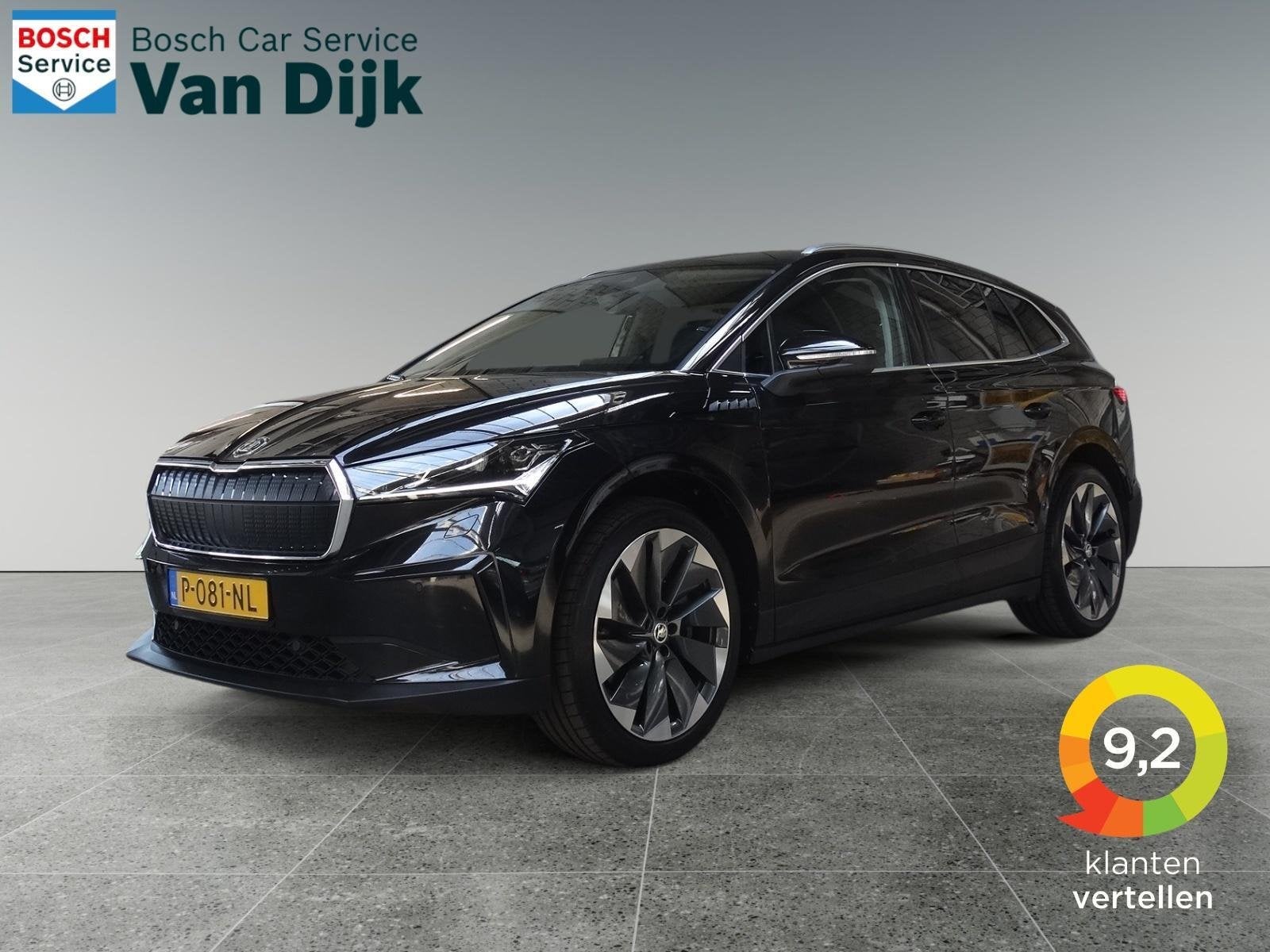 Skoda Enyaq iV 80 Matrix / Camera / SOH 91.4%, Auto's, Skoda, Achterwielaandrijving, Gebruikt, Leder en Stof, Zwart