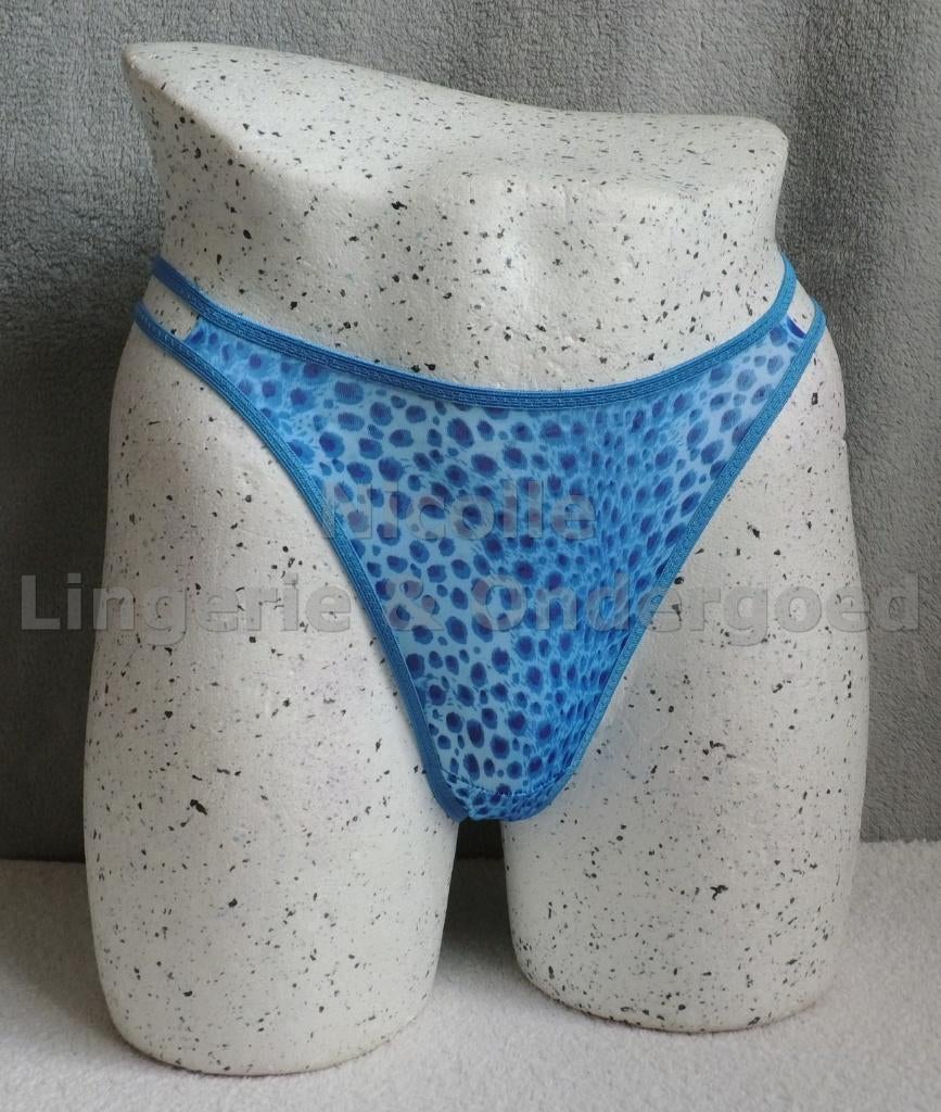 String Blauw maat S - M en L (234), Nicolle_Lingerie, Ophalen of Verzenden, Blauw, String