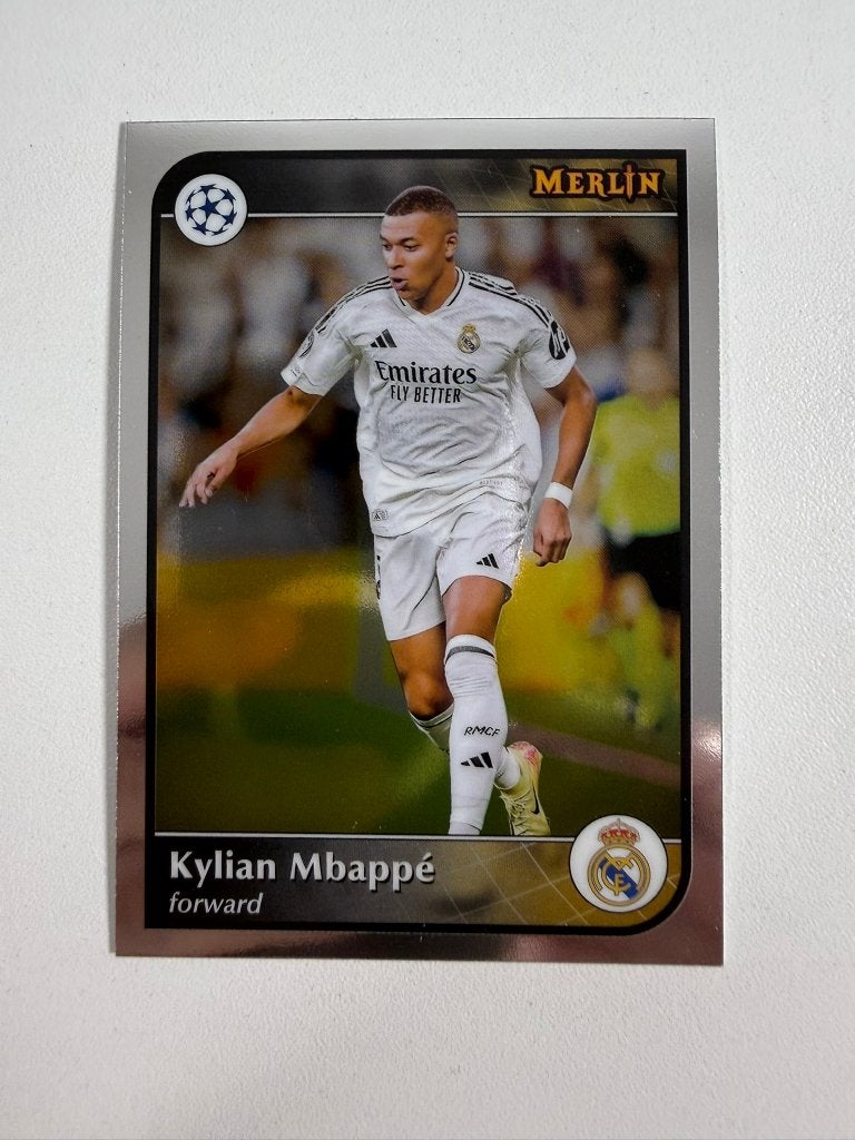 9 Kylian Mbappe Topps Merlin 2024-25, Ophalen of Verzenden, Nieuw, Buitenlandse clubs, Poster, Plaatje of Sticker