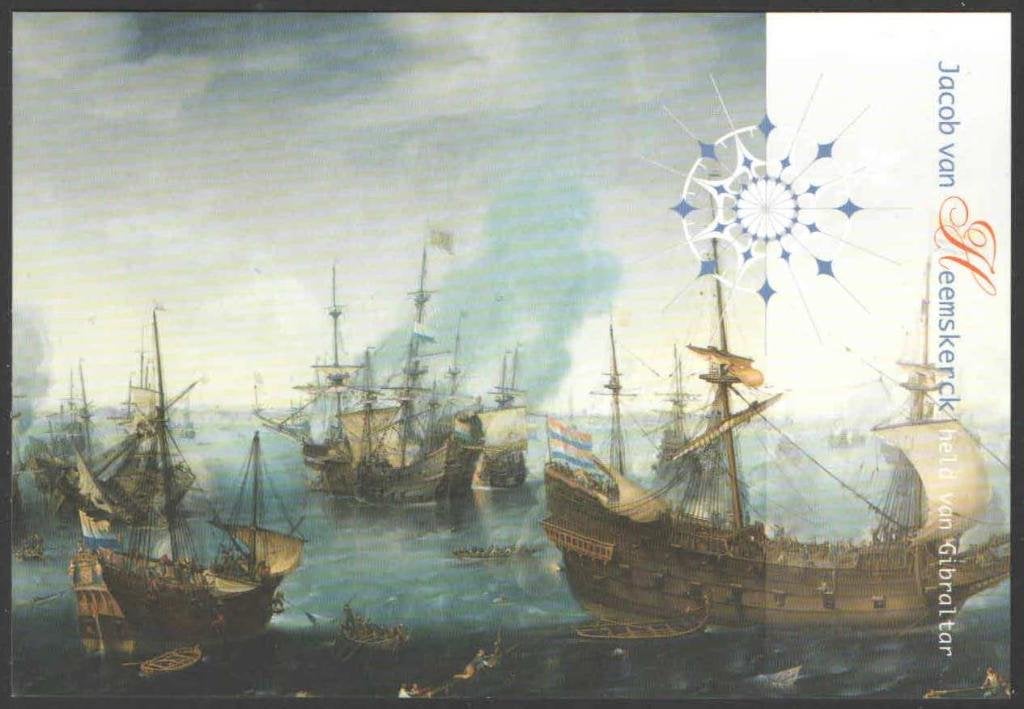 Ansichtkaart Nederlandse Zeehelden: Jacob van Heemskerck (1), Ophalen of Verzenden, 1980 tot heden, Ongelopen, Politiek en Historie