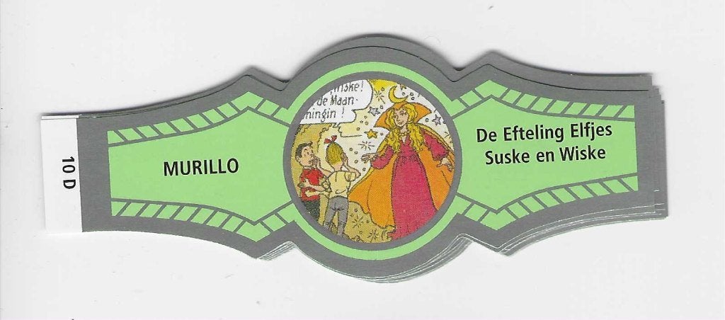 reeks 2667    suske en wiske 1-10 sigarenbanden, Ophalen of Verzenden, Zo goed als nieuw, Sigarenbandjes