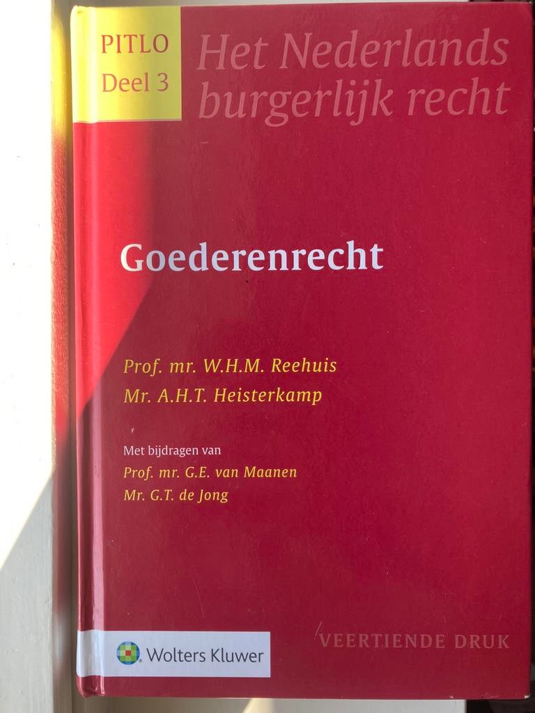 Pitlo 3 - Goederenrecht, Ophalen of Verzenden, Zo goed als nieuw, Natuurwetenschap
