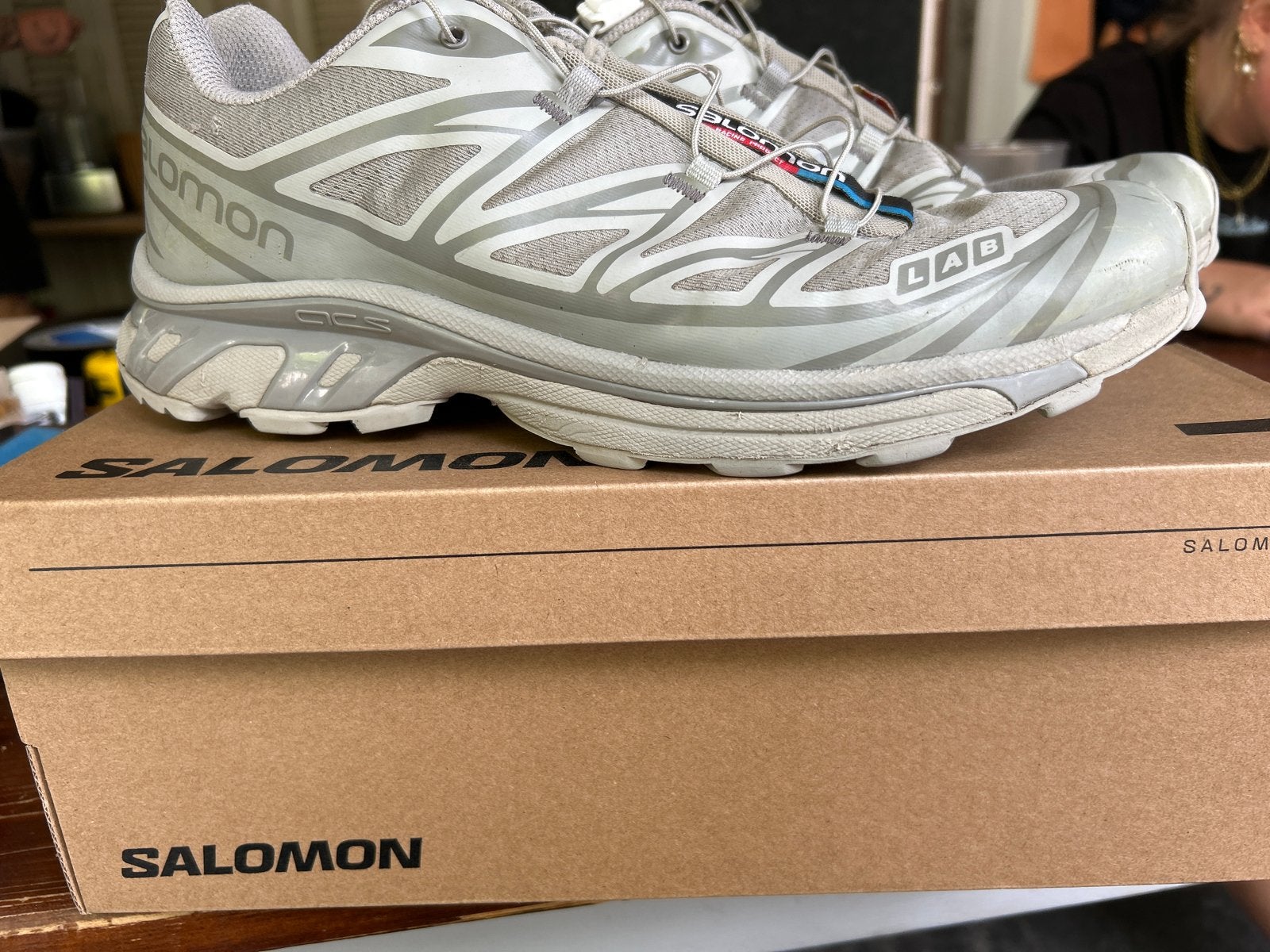 Salomon XT-6 LAB Sportschoenen -45 1.3, Ophalen of Verzenden, Zo goed als nieuw, Grijs, Sportschoenen