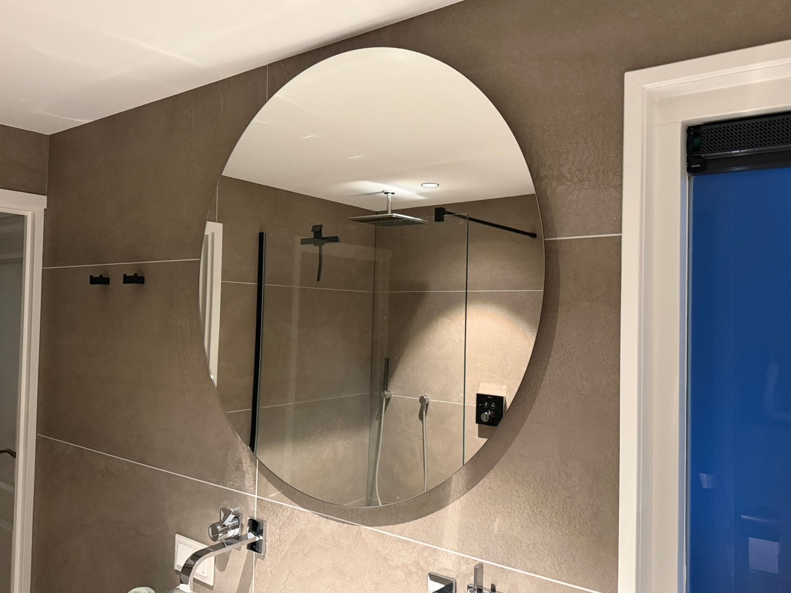 Badkamerspiegel met verlichting, Ophalen, Rond, Minder dan 100 cm