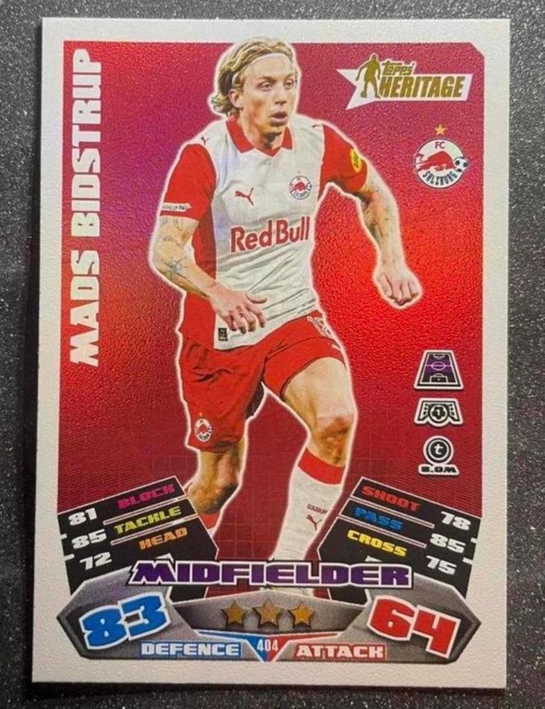 Topps MA 25/26    HERITAGE    BIDSTRUP    FC SALZBURG, Hobby en Vrije tijd, Stickers en Plaatjes, Verzenden, Zo goed als nieuw