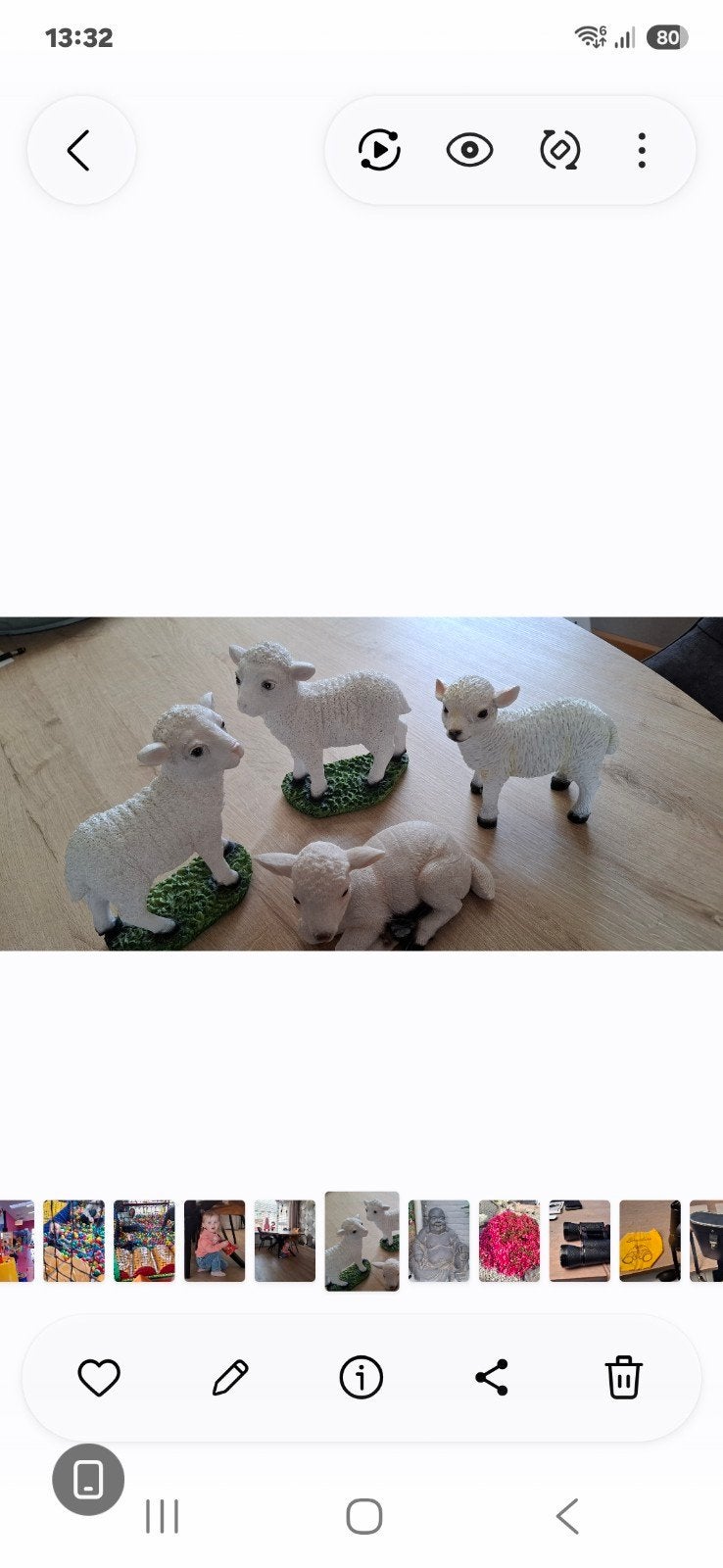 Schattige schapen beeldjes - set van 4, Ophalen, Zo goed als nieuw