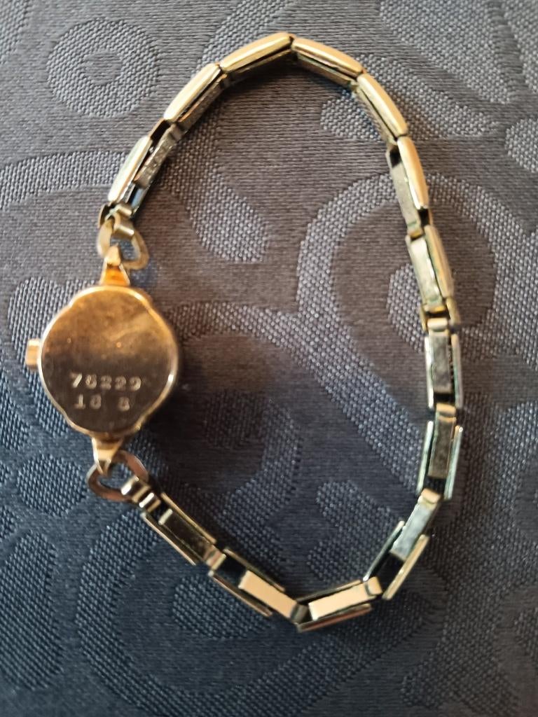 Gouden dameshorloge Prisma., Ophalen of Verzenden, Gebruikt