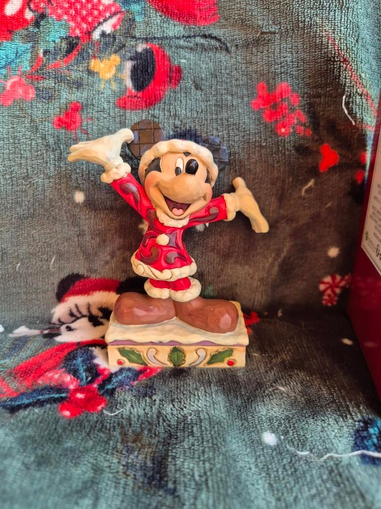 Jim Shore Disney Traditions Mickey Mouse Kerstbeeldje, Verzamelen, Disney, Ophalen of Verzenden