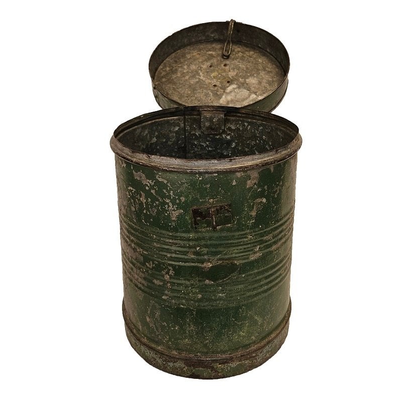 Vintage Metalen Vaten Retro Ijzeren Ton Emmer Vat Blik, Ophalen of Verzenden