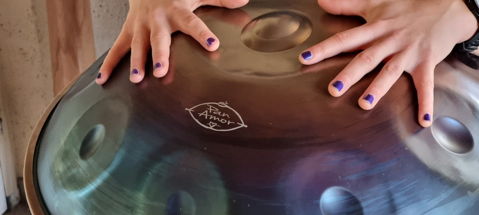 Pan Amor Handpan D Celtic 432hz met standaard en tas, Muziek en Instrumenten, Ophalen, Zo goed als nieuw
