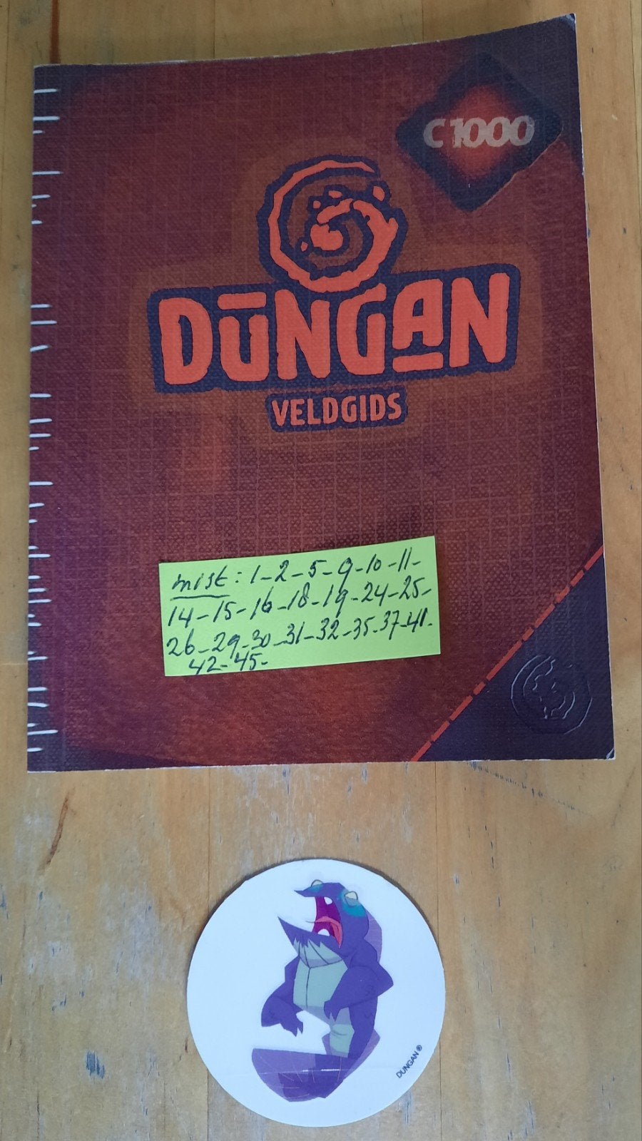 Dungan Veldgids C1000 met ontbrekende stickers, Jumbo, Ophalen of Verzenden