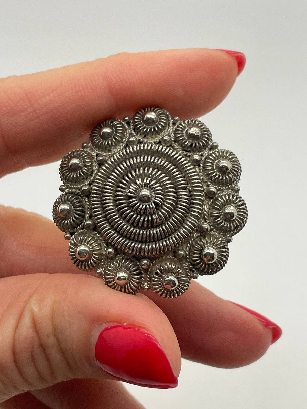 E516 Prachtige zilveren broche Zeeuwse knoop, Ophalen of Verzenden, Zilver, Broche