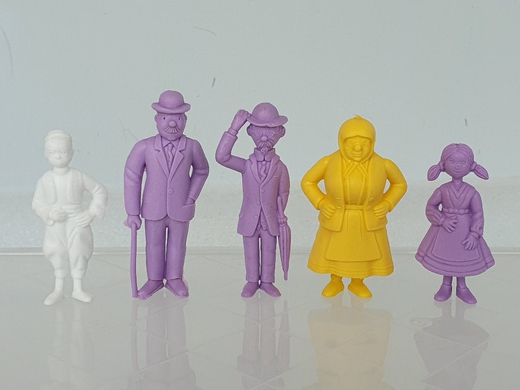 Lot van 5 Kuifje Tintin figuren (Esso, Belvision) (8), Ophalen of Verzenden, Kuifje, Gebruikt, Beeldje of Figuurtje