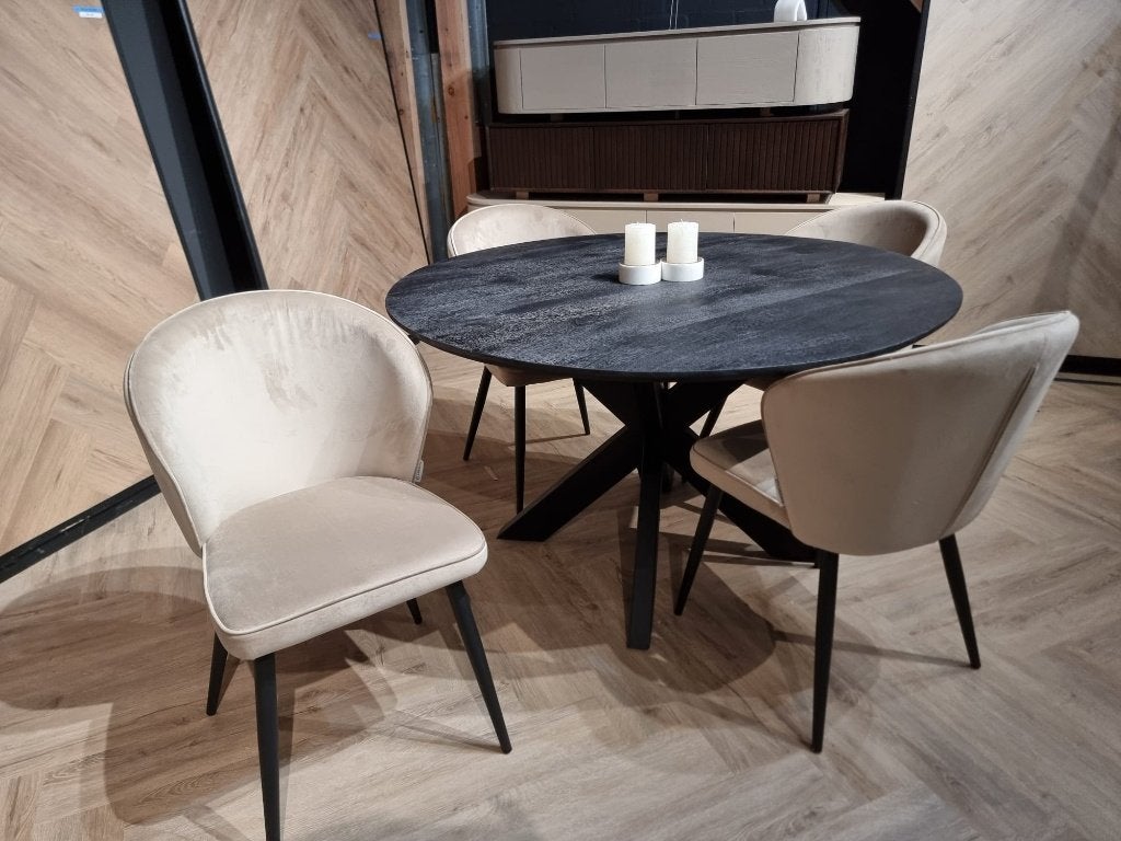 Direct ophalen | stoelen| eetkamerstoel | eettafel set  €495, Huis en Inrichting, Ophalen, Info@trendvortex.com, Zwart, 4131 NH