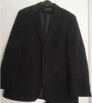 nog nette blazer colbert DIGEL velours zwart grijs 25 = 52 L, Kleding | Heren, Maat 52/54 (L), Verzenden, Zwart, Digel