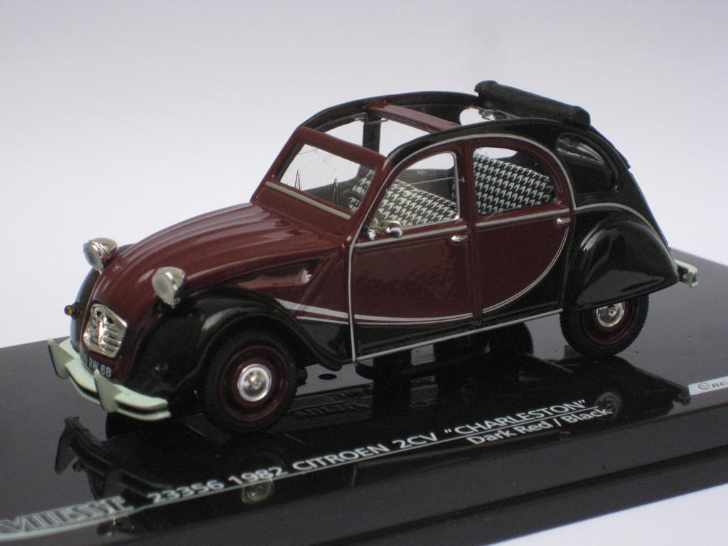 Citroen 2CV Charleston zwart met rood Viesse 1:43, Hobby en Vrije tijd, Modelauto's | 1:43, Ophalen of Verzenden, Nieuw, Auto