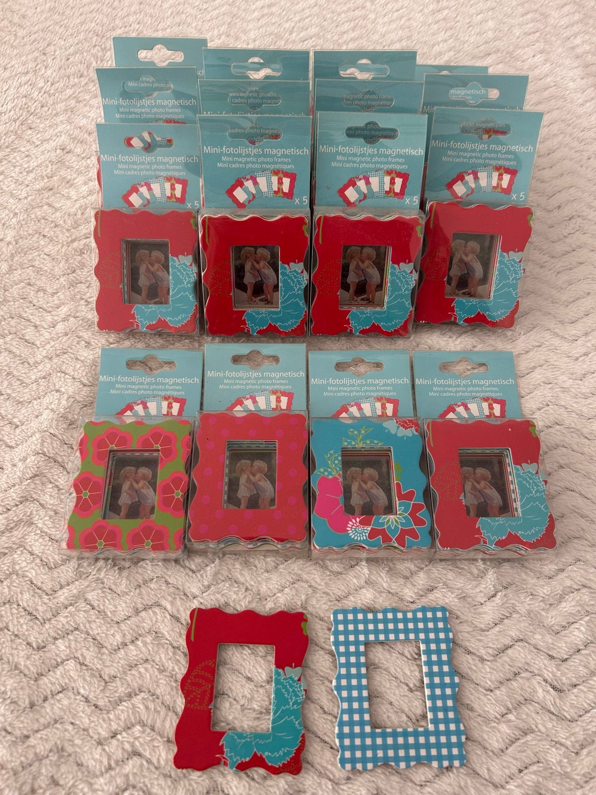 Magnetische mini fotolijstjes - set van 5.110 st, Nieuw, Ophalen of Verzenden, Voor meerdere foto's, Pasfotolijstje
