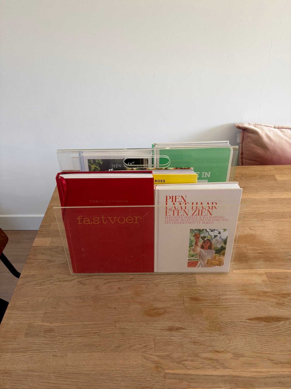 Vintage lectuurbak, tijdschriftenhouder, boekenstandaard, Ophalen, Gebruikt