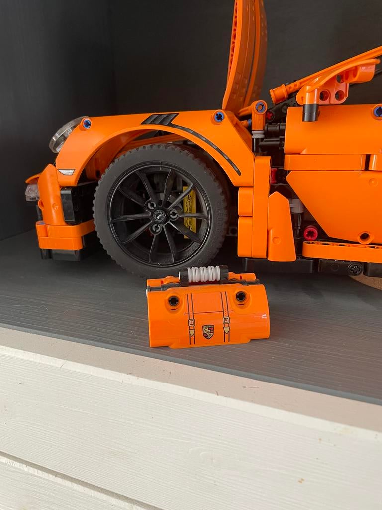 Lego Technic Porsche 911 GT3 RS - Oranje set 42056, Auto, Groter dan 1:32, Zo goed als nieuw, Ophalen