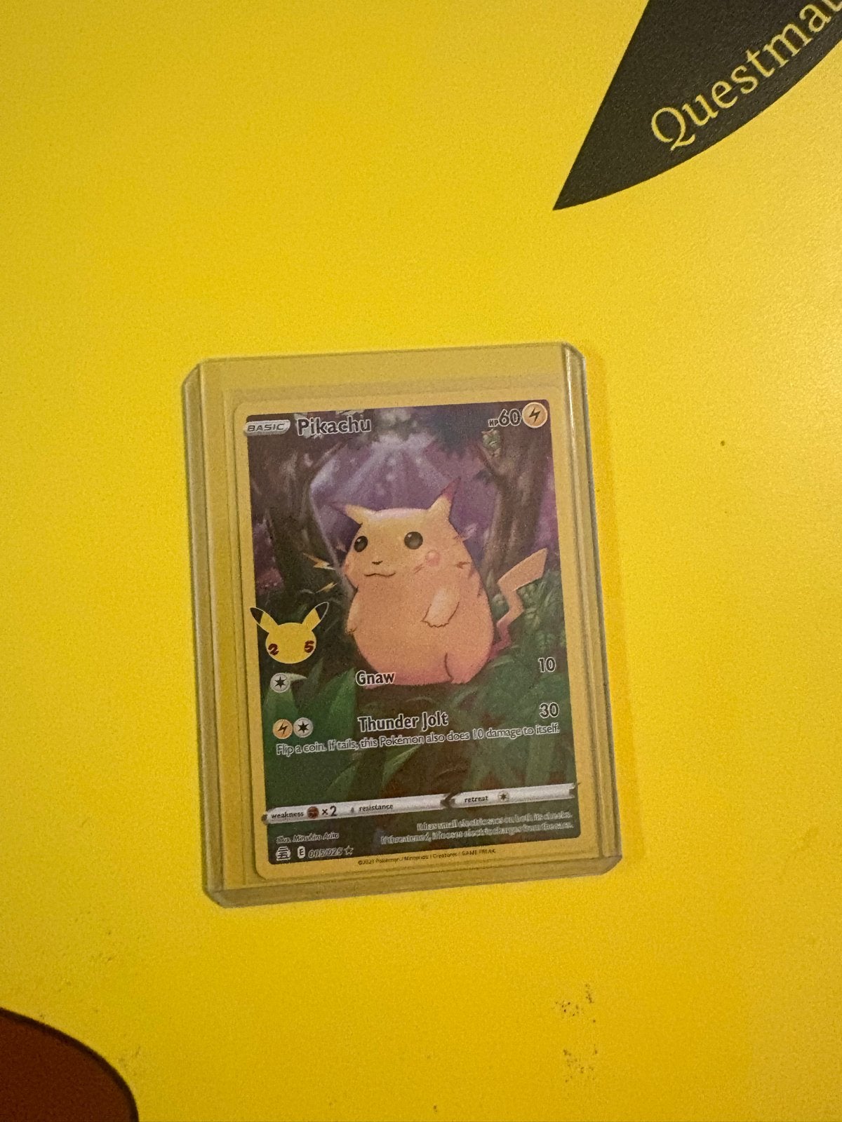 Pikachu Celebrations 25th Anniversary Pokémon Kaart, Ophalen of Verzenden, Zo goed als nieuw, Losse kaart