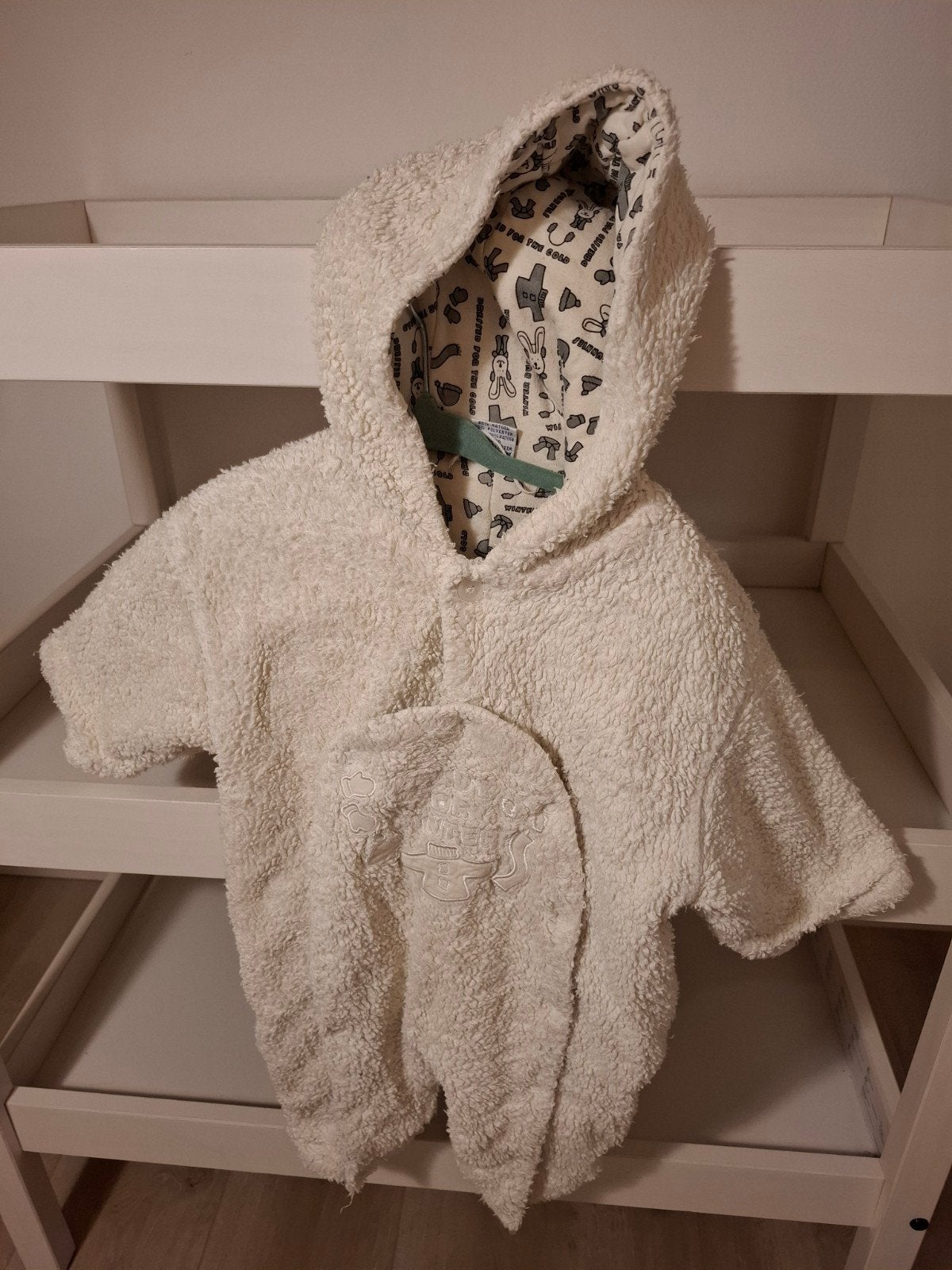 Witte teddy jas maat 74, Ophalen of Verzenden, Zo goed als nieuw, Jongetje of Meisje, Jasje