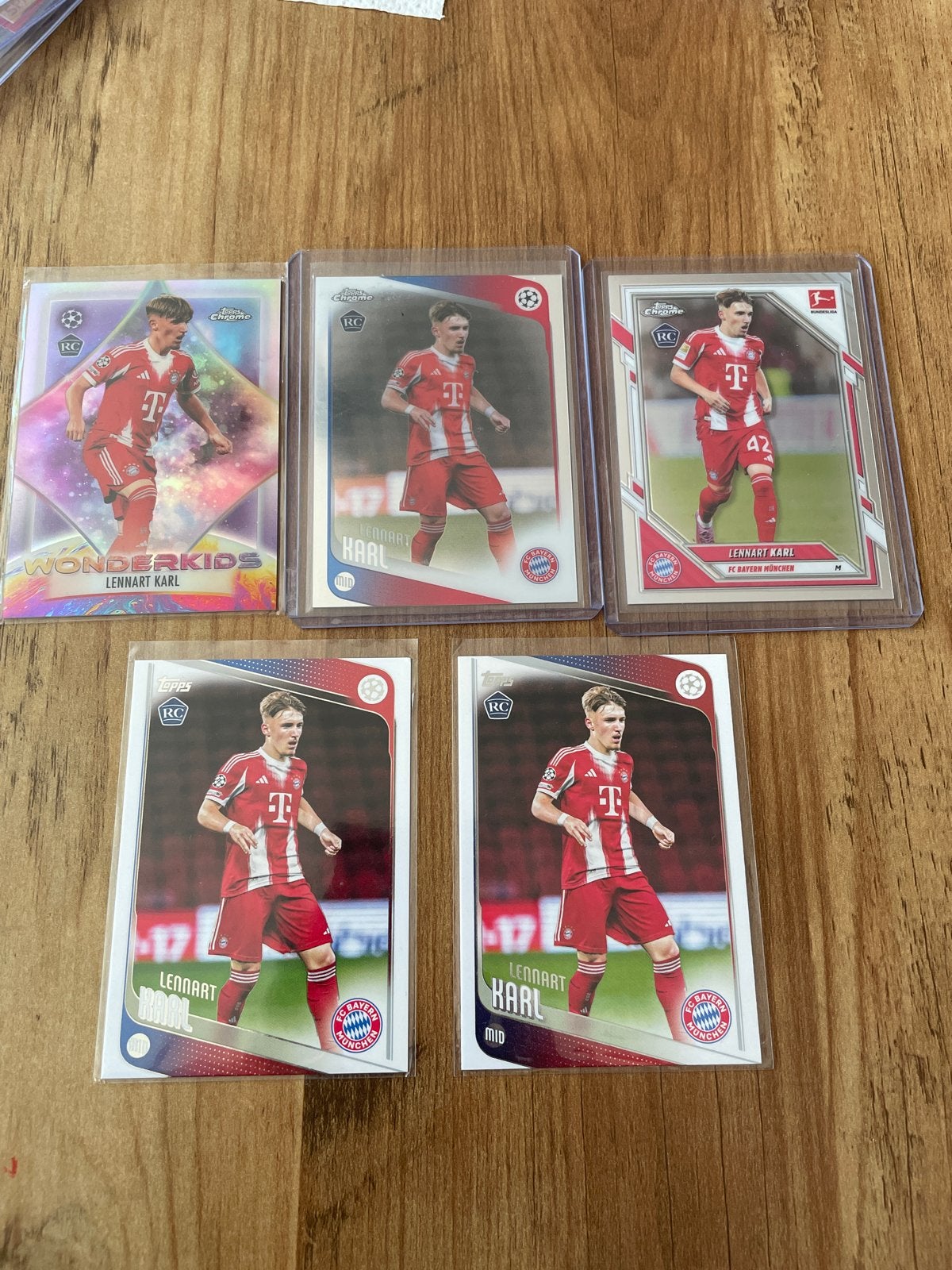 Lennart Karl Topps Chrome Voetbal Kaarten Bayern München, Ophalen of Verzenden, Zo goed als nieuw, Buitenlandse clubs, Spelerskaart