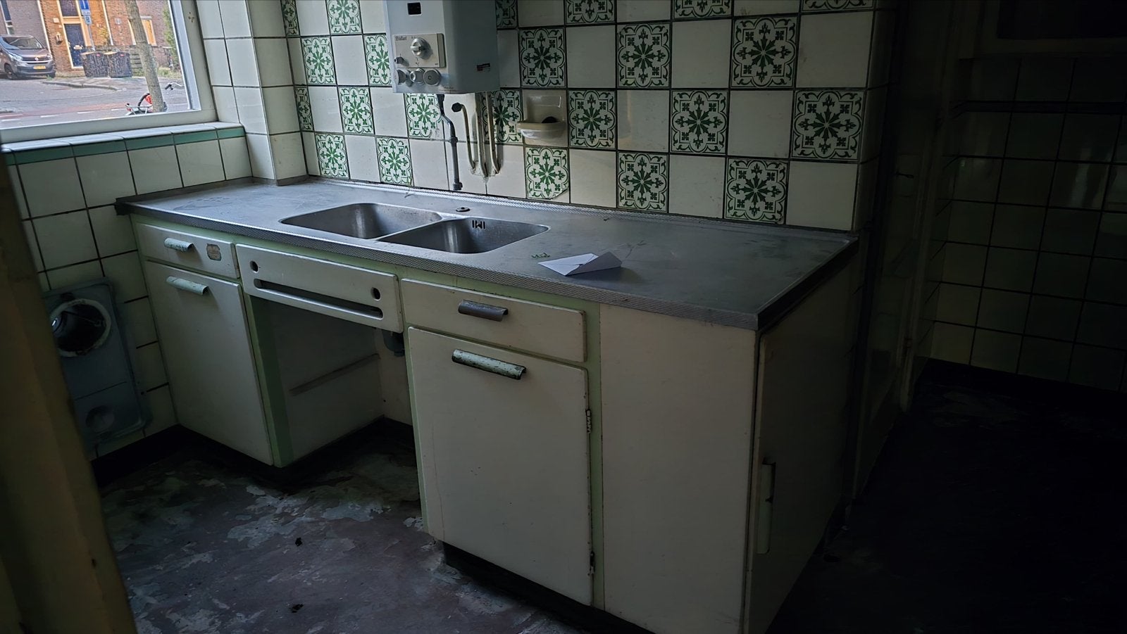 GRATIS Piet Zwart Bruynzeel Keuken - Vintage Desig, Huis en Inrichting, Keuken | Complete keukens, Ophalen, Gebruikt, Wit, Enkelwandige keuken