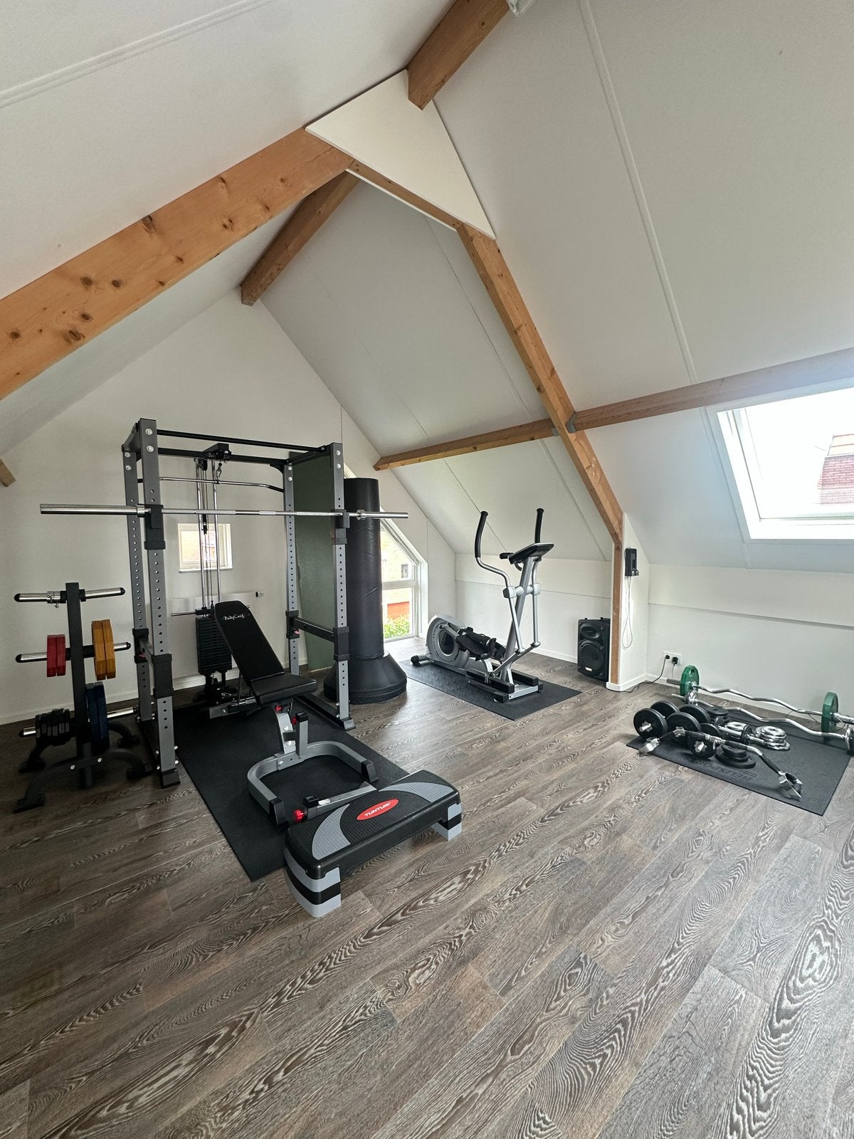 Complete Home Gym Set: Krachtstation, Crosstrainer & Gewicht, Sport en Fitness, Krachtstation, Armen, Ophalen of Verzenden, Zo goed als nieuw