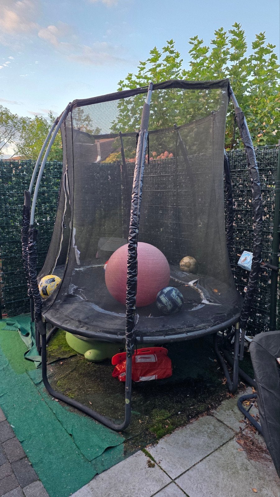 Trampoline met veiligheidsnet - Gebruikt, Ophalen, Gebruikt