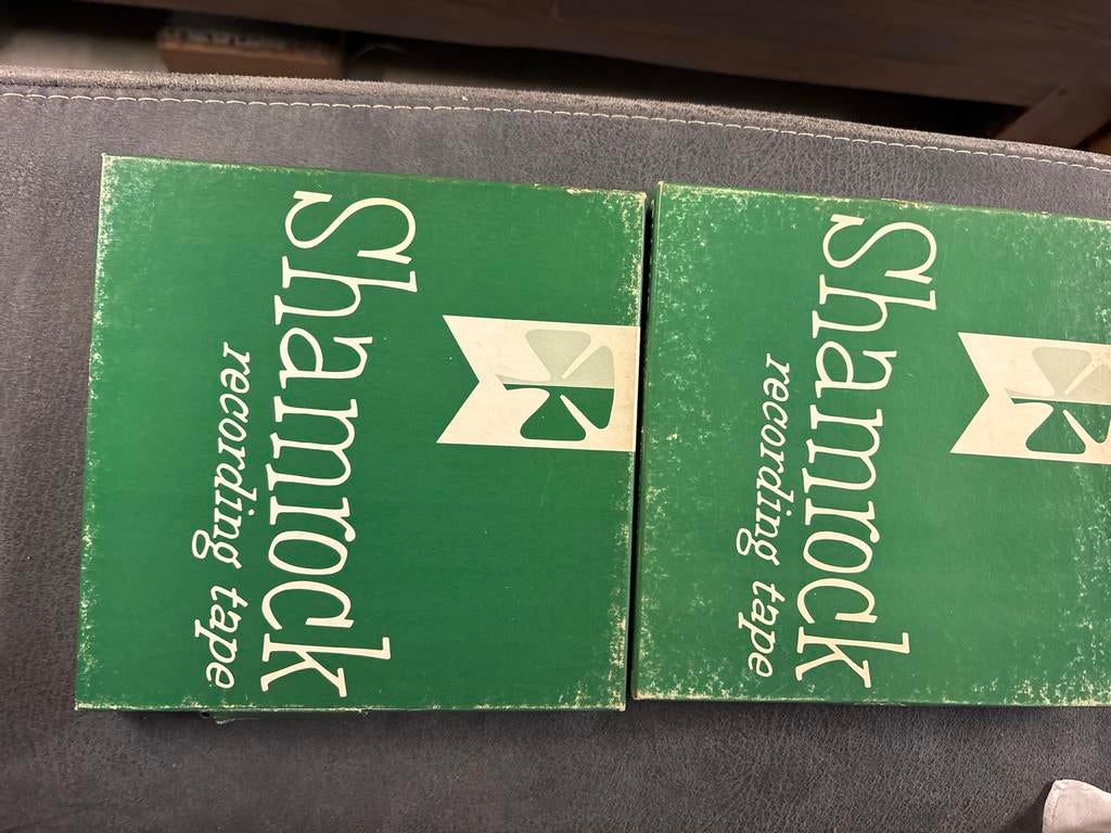 2x Shamrock Recording Tape - Vintage Bandrecorder Banden, Ophalen of Verzenden, Onderdeel, Met banden