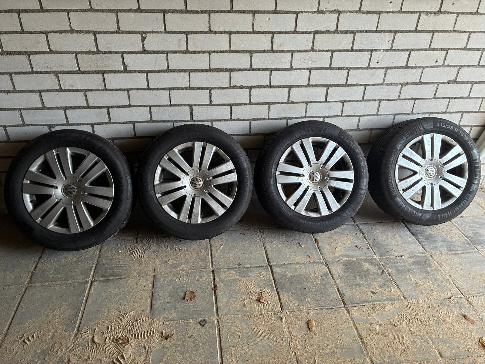 Continental ContiEcoContact 5 banden met velgen 215/55 R16, Ophalen, Gebruikt