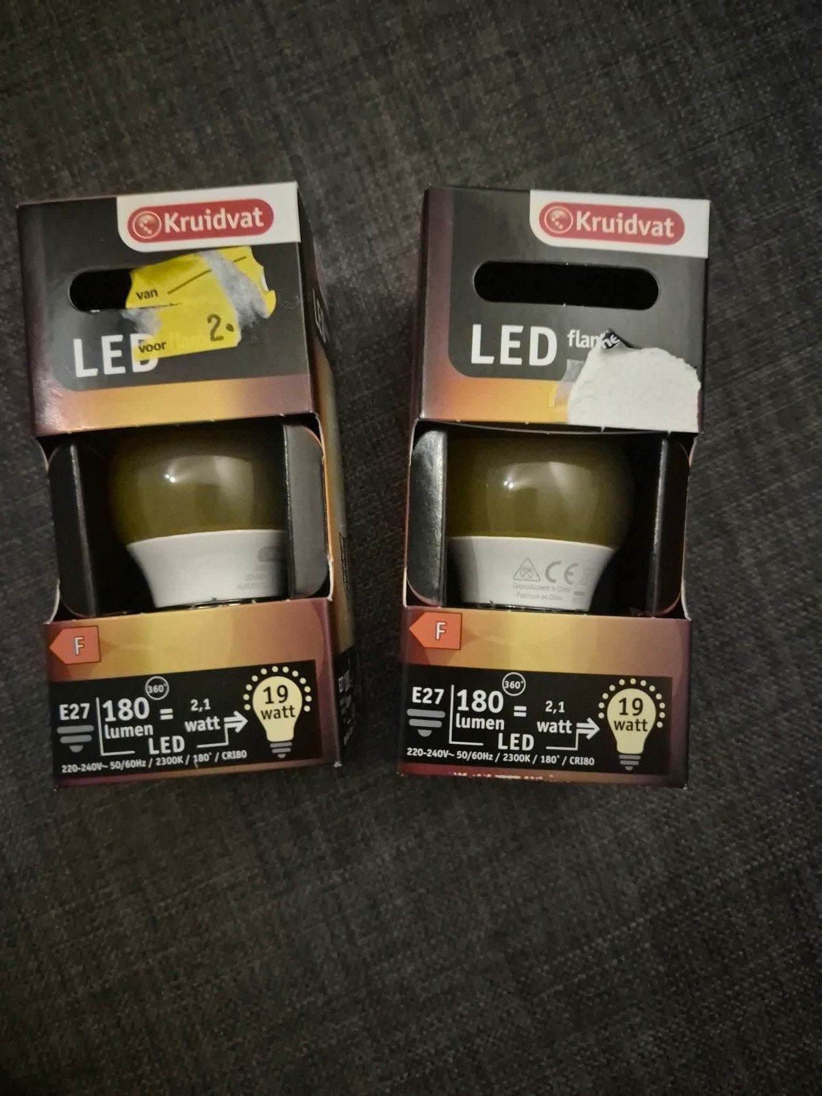 Kruidvat E27 LED lampen, 2 stuks, 180 lumen, warm wit, Led-lamp, Nieuw, Warm wit, E27 (groot)