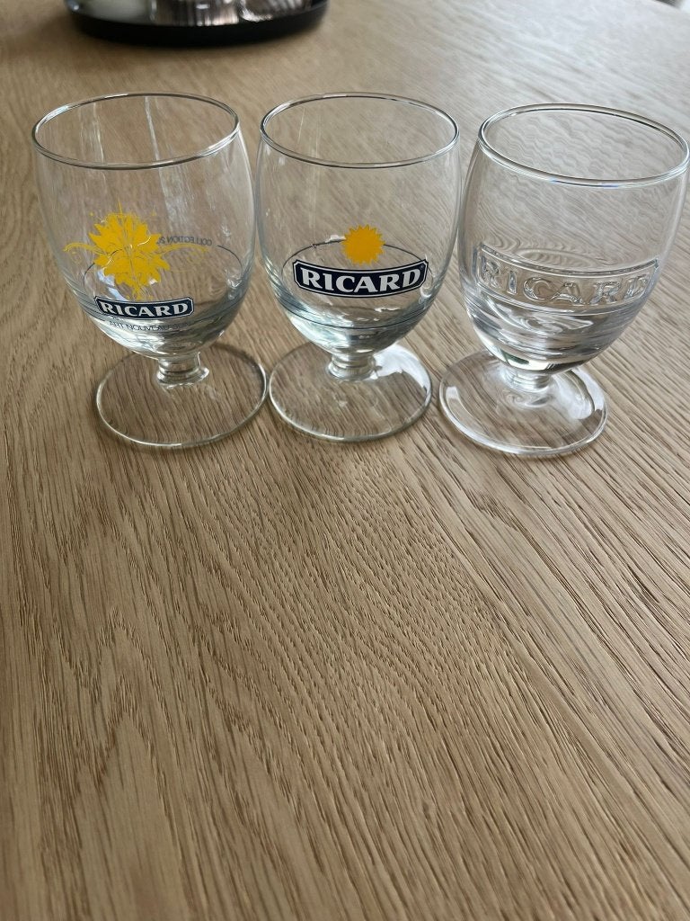 Glazen Ricard, Ophalen of Verzenden, Zo goed als nieuw, Borrel- of Shotglas