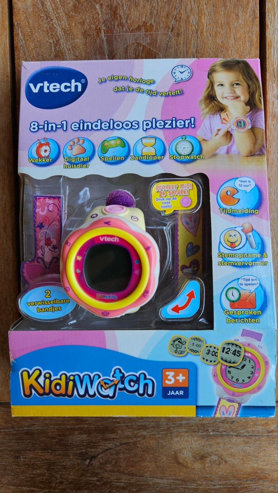 VTech horloge vanaf 3 jaar o.a. wekker, zandloper, stopwatch, Ophalen of Verzenden, Zo goed als nieuw, 2 tot 4 jaar