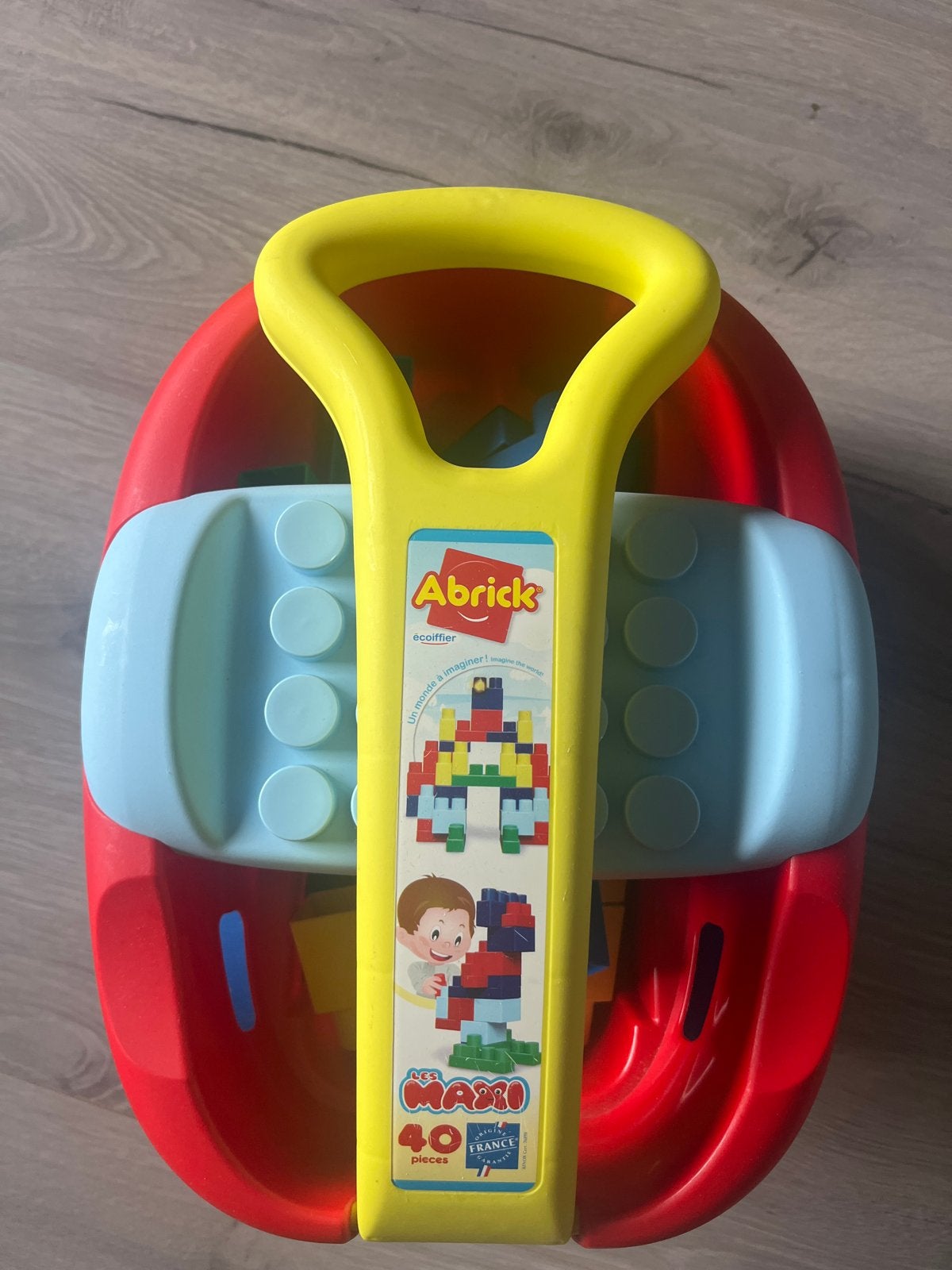 Abrick Maxi Bouwblokken in Handige Mand - 40 Stuks, Ophalen of Verzenden, Gebruikt, Abrick