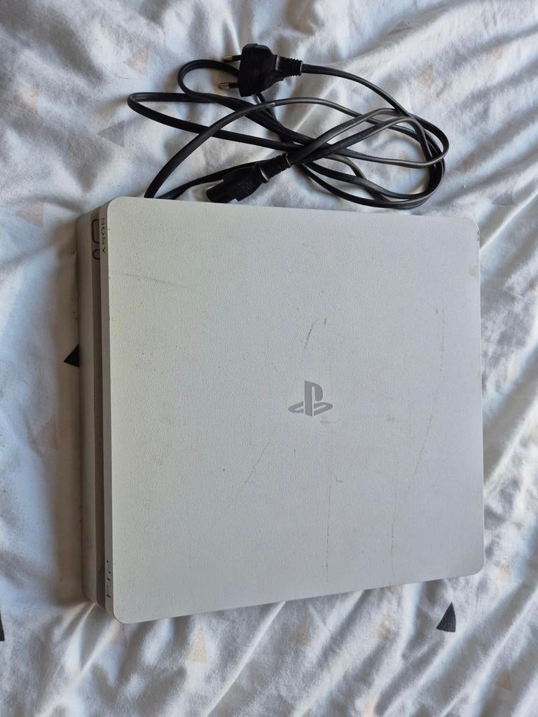 Sony PlayStation 4 Slim Wit - Console met stroomkabel, Spelcomputers en Games, Spelcomputers | Sony PlayStation 4, Ophalen, Zonder controller