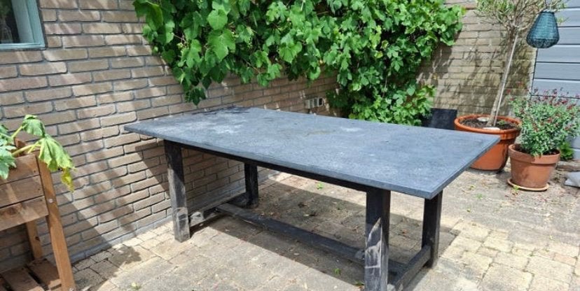 Robuuste tuintafel 180X90, Tuin en Terras, Tuintafels, Ophalen, Gebruikt, Rechthoekig, Hout